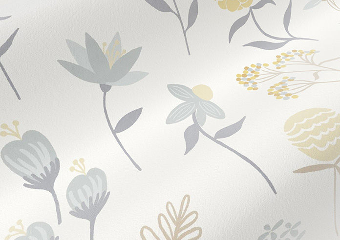 Floral Whimsy, Burnt Yellow - Roman Blind - Image 4